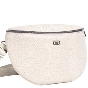 EUC- LUG- TUMBLE SATIN LUXE CROSSBODY and Belt Bag- PEBBLE